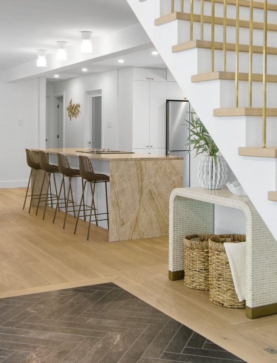 Ottawa-Real-Estate-Photography-Video-Brandplayers-10 Bright and airy foyer open space leading to kitchen with hardwood floors in Ottawa captured by Brandplayers.